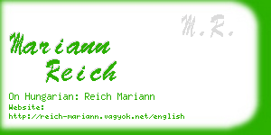 mariann reich business card